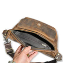 Leather Travel Retro Fanny Waist Belt Bag Chest Pack Case For Men