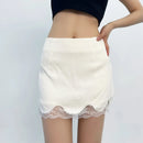 Lace Splicing Bag Hip Half Body Skirt Women Summer Short Skirt