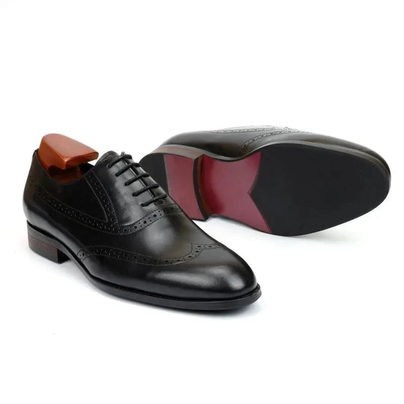 Brogue Oxford Men Dress Shoes Wedding Best Man Shoe Genuine Leather Handmade Designer Formal Shoes Men Original