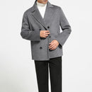 Short Wool Double-sided Coat Jacket Men's Suit Collar Loose Cardigan Autumn Winter Thick Warm Jacket