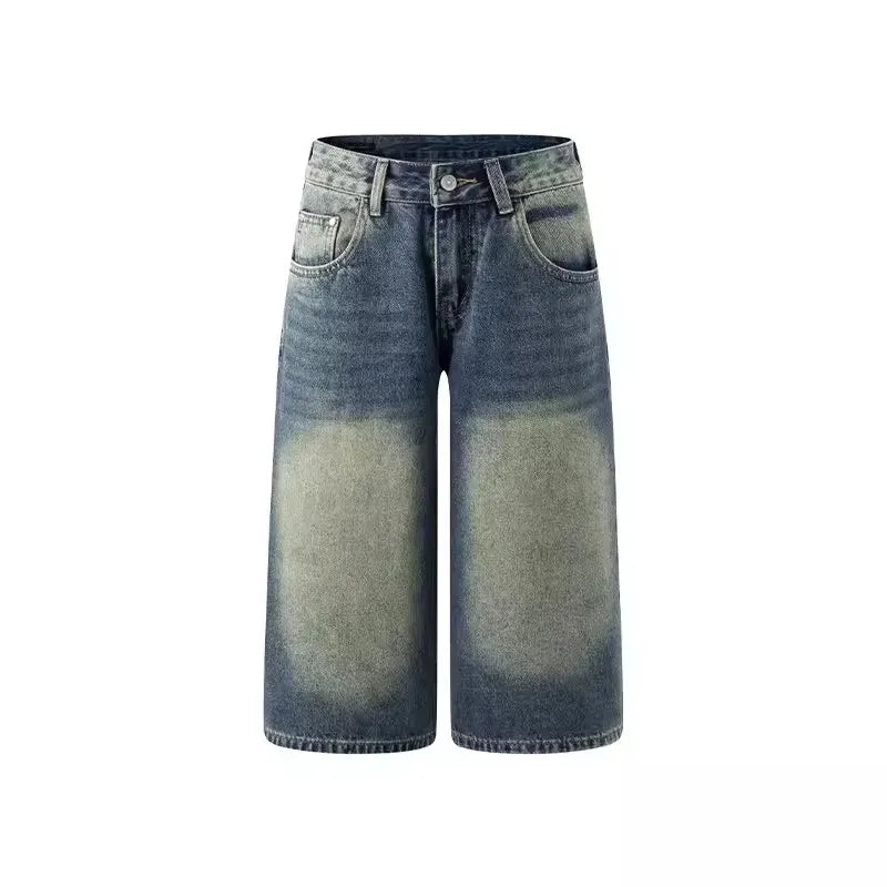 Bermuda Pants Men Wash Denim Shorts Casual Summer Men Streetwear