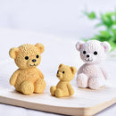 Resin Kawaii Bear Figurines Miniature Craft Fairy Garden Ornament Miniature Dollhouse Home Decoration Accessories