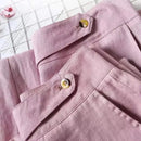 Women Cotton And Linen Wide Leg Pants Female Solid Fitting Straight Leg Trousers Ladies Leisure Flax Pantalons