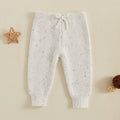 Winter Warm Toddler Infant Knit Sweater Pants Drawstring Elastic Casual Children Long Trousers