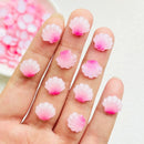 Mini Cartoon Pink Shell Resin Figurine Crafts Cabochon Ornament Jewelry Hairpin Making Accessories