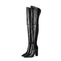 Black knee-high boots on a white background, Obroi