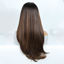 Lace Front 24 Inch Straight Lace Wig Brown 6x4 Pre Plucked Pre Cut Wear For Woman