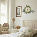 Retro Pastoral Creative Mute Wall Clocks American Country Bedroom Simple Art Wall Clock Home Decoration