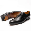 Luxury men Oxford leather shoes handmade pointed lace-up formal shoes
