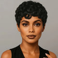 Short Curly Pixie Wig Full Human Hair Designed for Women