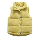 Kids Warm Vest Winter Girls Boys Thicken Waistcoat Corduroy Outerwear Vest Children Teens Cotton Jackets Coat for 2-8 years