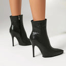 Female Ankle Boots Pointed Toe Zipper Women Short Autumn
