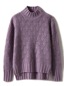 Wool Cashmere Pullover Half-high Neck Solid Warm Sweater Autumn Winter