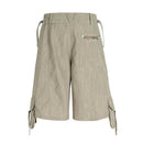Beige shorts with drawstrings on a white background, Obroi