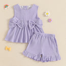 Summer Sleeveless Baby Girls Clothing Set Toddler Shorts Set Outfits Tank Top and Shorts Infant Suits