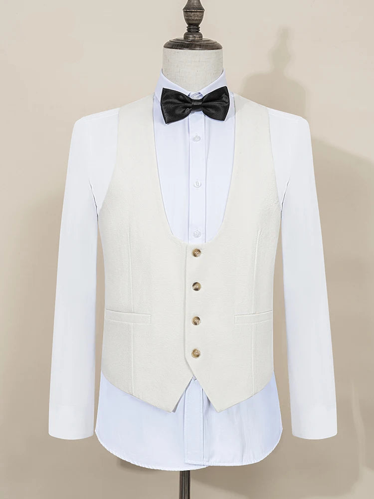 Elegant evening gown Tuxedo Prom man Suit Party Dress Slim fit casual suit wedding three-piece