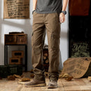 Spring Autumn Men Cargo Pants Loose Fit Straight Leg Cotton Casual Long Pants For Men