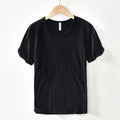 Summer Short-Sleeved Men Thin Section Casual Round Neck Cotton Short Solid Pullover Bottoming Sweatshirt T-Shirt