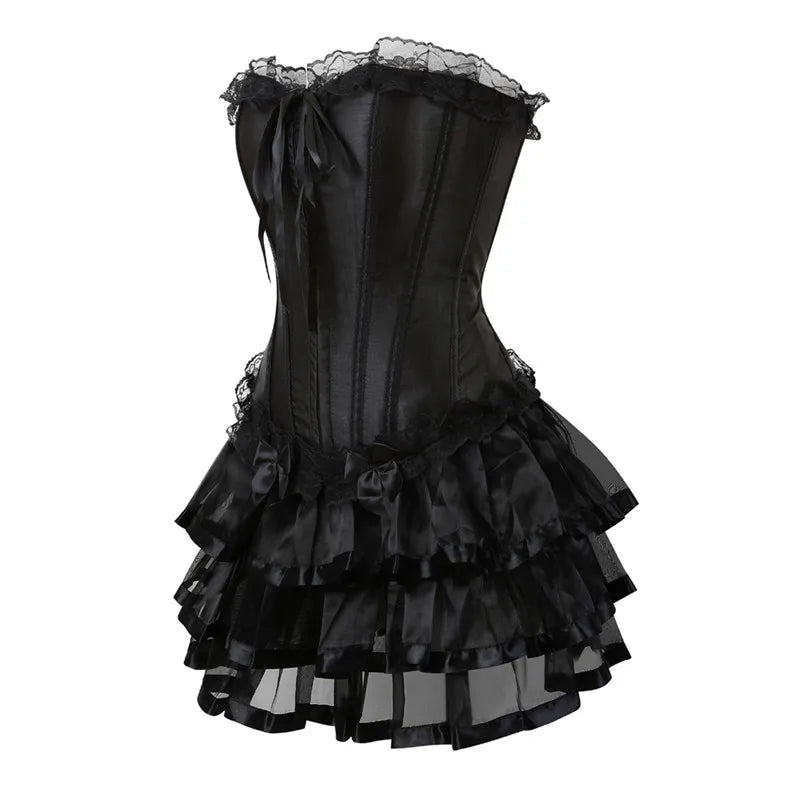 Corset Dress Gothic Halter Corset for Women Corset Bustier Skirt Victorian