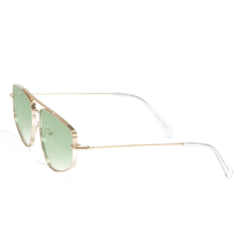 Geometric Metal Pilot Sunglasses Men Designer Trending Shades Gradient Lens Uv Protective Sun Glasses For Women 57mm