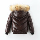 Winter Down Jacket For Toddler Real Fur Waterproof Thicken Warm Outerwear Coat 1-7 Years Old Children Outfit