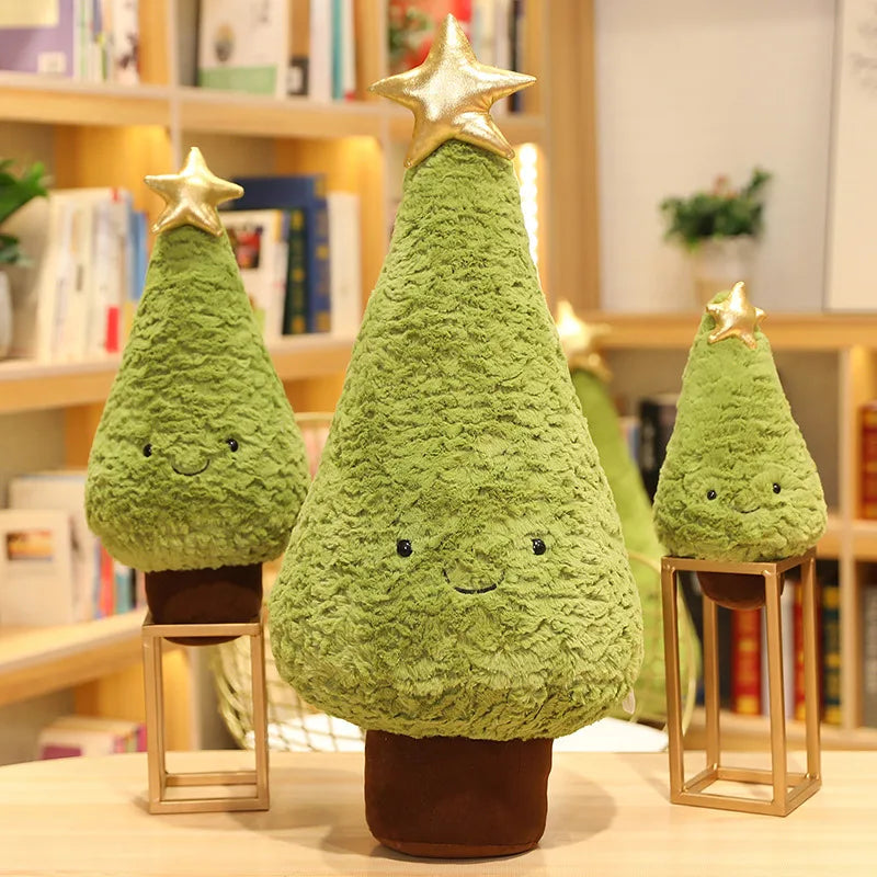 Christmas Tree Plush Toys Cute Evergreen Plush Pillow Dolls Wishing Trees Stuffed for Christmas Dress Up