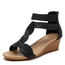 Summer Sandals Women Wedges Shoes Soft Leather Ladies Shoes Female Large