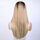 Lace Front Wig Straight Baby Hair Lace Bob Wigs Synthetic Lace Wig 22 Inch blonde Wig For Women Wig