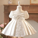 Baby Girl Christmas Baptism White Dress Kids Beading Birthday Elegant Princess Party Christening Toddler