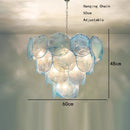 Art Handmade Glass Blue Chandeliers Italian Foyer Design Idea Home Deco Hanging Lamps for Ceiling Dinging Room