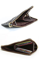 Genuine leather men quality real leather ID multi-card wallet