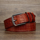 Luxury Design Men Belt Genuine Leather Individuality Pin Buckle Jeans Belts For Men's