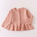 Autumn 0-3Yrs Children Clothes Infant Baby Girls Knitting Cardigan Newborn Baby Girls Sweater