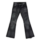 Black distressed jeans on a white background, Obroi