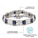 Sapphire Bracelets Charms Sterling Silver Created Sapphire Bracelet For Women Jewellery