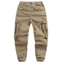 Beige cargo pants on a white background, Obroi