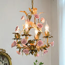 Floral Chandelier Rose Chandeliers Home Lighting Fixtures