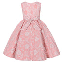 Children Costume Fluffy Mesh Tutu Party Wedding Dresses Girl Flower Cotton Elegant Tulle Bow Belt Princess Dress