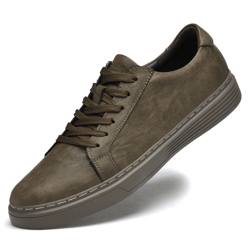 Men Leather Sneakers Casual Skateboarding Shoes Luxury Shoes Spring Autumn