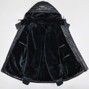 Men's Leather Winter Jacket – Genuine Removable Faux Fur Lining Casual
