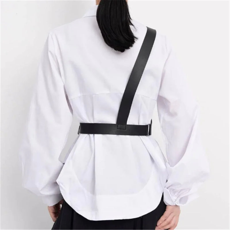 Belt Irregular Wide Leather Harness Corset Belt Women Accessories Punk Skirt Dress Coat Clothes Waistband