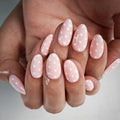 10 Pcs Pure Handmade Nail Art Press-On Nails Almond nails Pink Nails Polka Dot Nails Removable Ladies