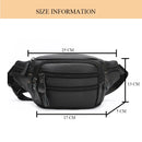 Genuine Leather Waist Bag for Men Leather Fanny Bagr Shoulder Bag Unisex Belt Waist Packs