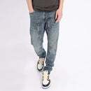 Men Jeans Retro Light Blue Elastic Slim Fit Spliced Biker Jeans Men Zipper Designer Hip Hop Pants