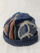 Handmade Men's Warm Hat Wool Blend Retro Patchwork Geometric Colour Block Knit Hat