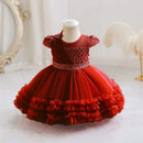 Puffy Tulle Baby Girls Party Dresses for Occasion Kids Dress Newborn Girl Clothes