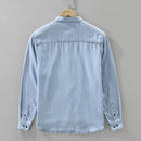 Autumn Denim Shirt for Men Loose Long Sleeve Shirts Oversize Men's Clothing