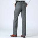 Summer Men Casual High-waisted Straight Trousers Suit Pants