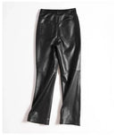 Pants Women Drape Casual Genuine Leather Trousers Pants Female