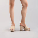 Women hemp rope platform sandals braided grass summer waterproof high heels